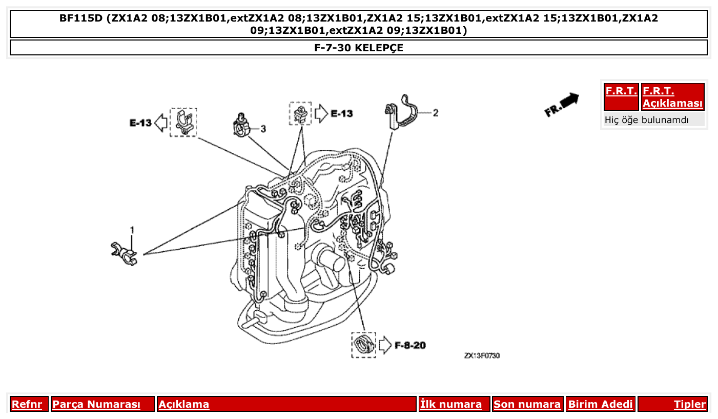 Honda BF115D KELEPÇE parts diagram