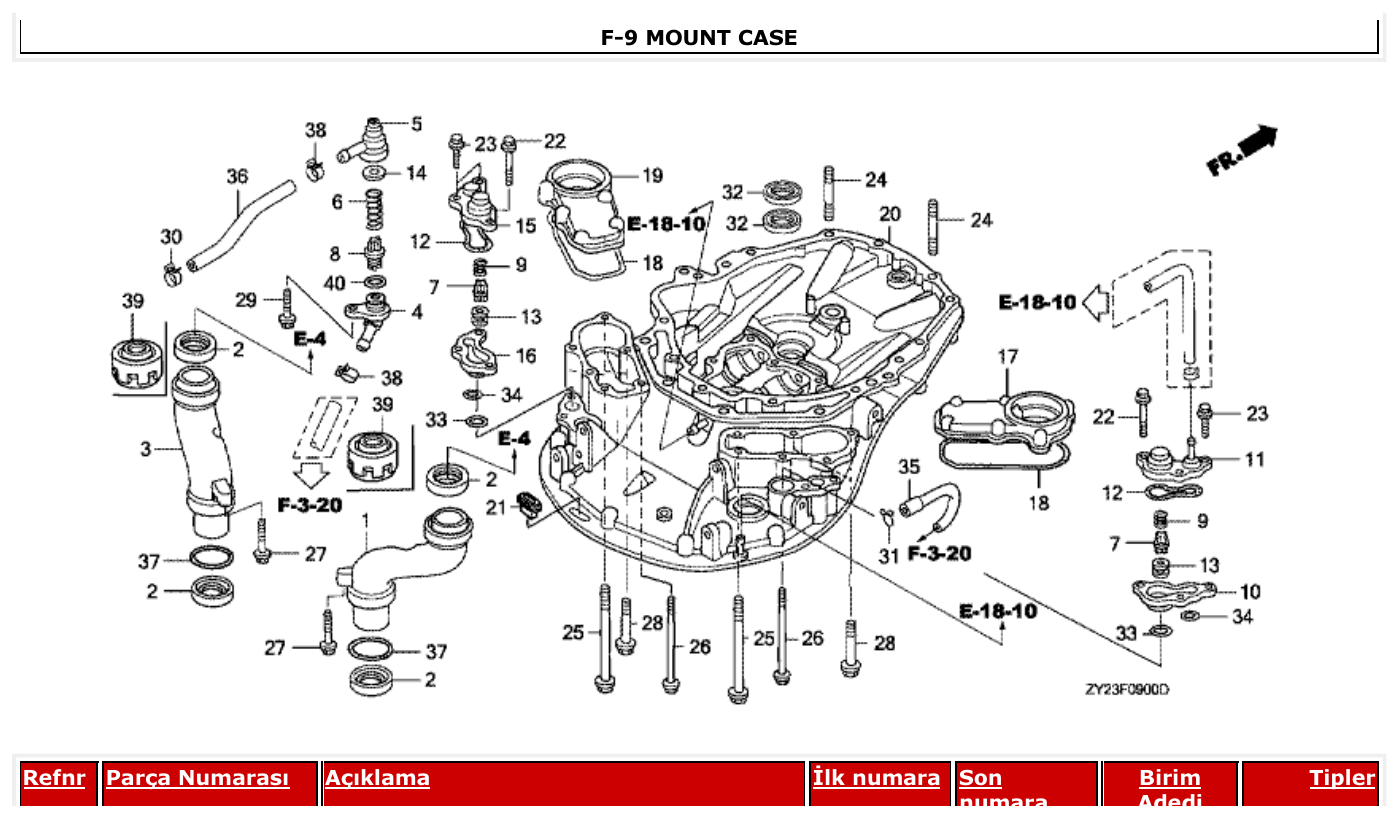 Honda BF225A6 MOUNT CASE parts diagram