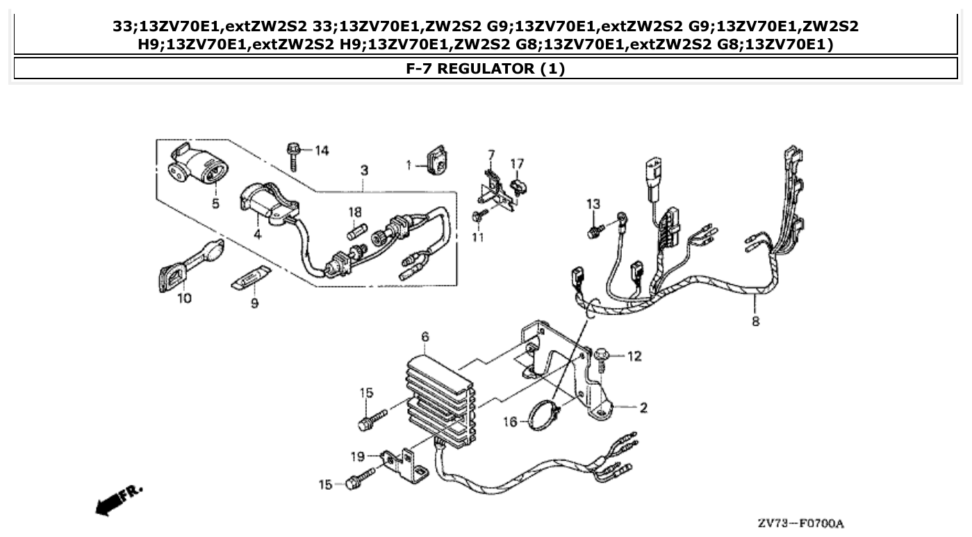 Honda BF30D4 REGULATOR (1) parts diagram