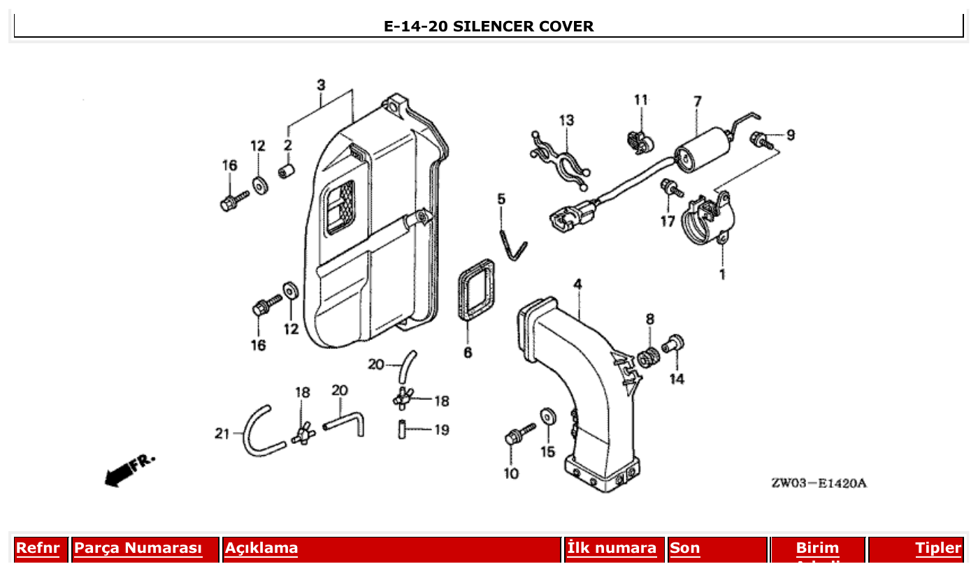 Honda BF75AX SILENCER COVER parts diagram