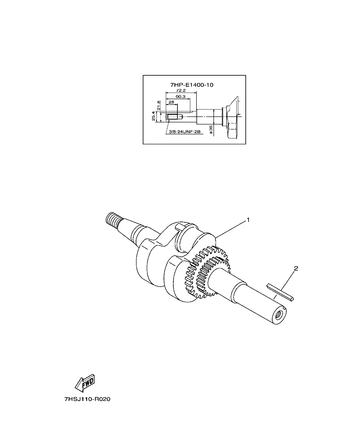 MX400AA6A0 – section 2 CRANKSHAFT parts diagram
