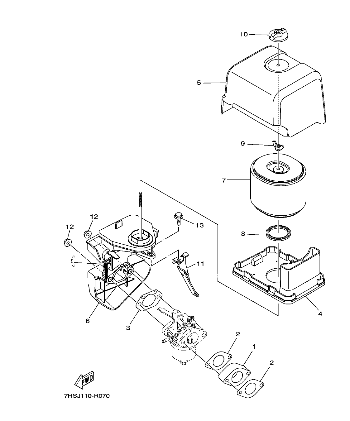 MX400AA6A0 – section 7 INTAKE parts diagram