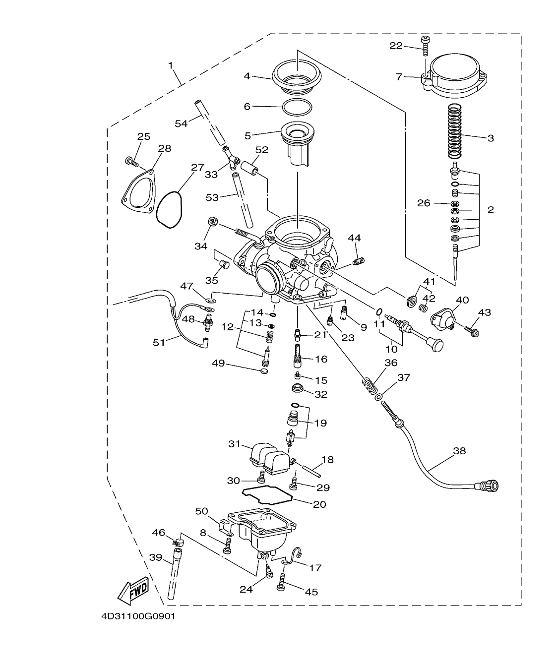 Fig. 9 – CARBURETOR diagram