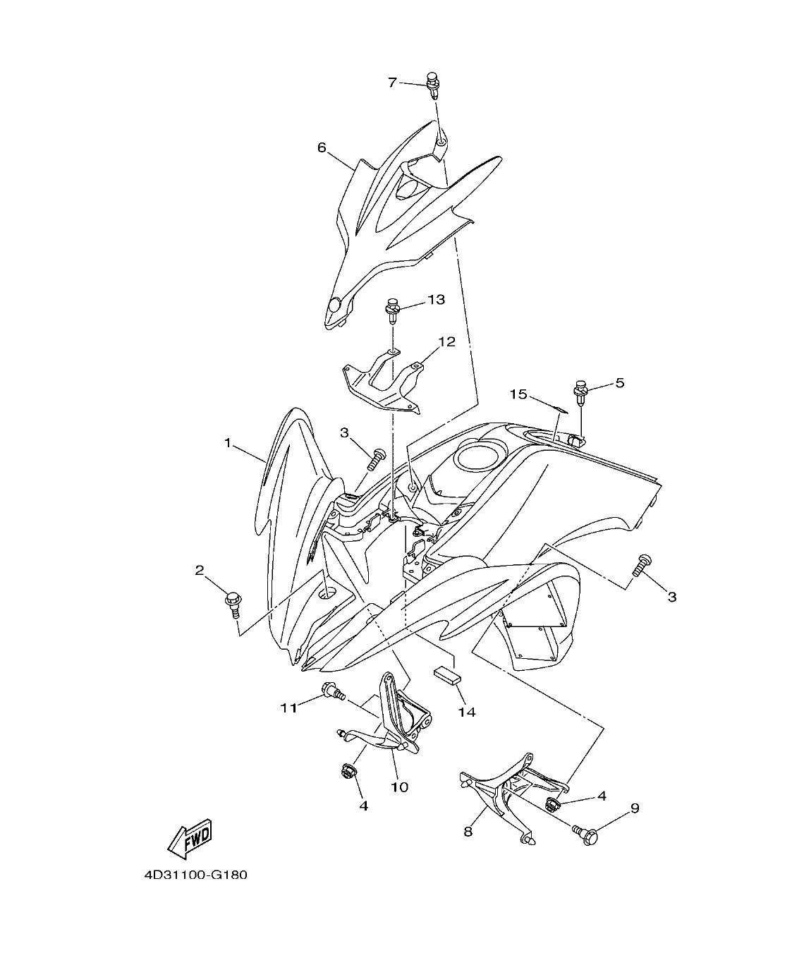 Fig. 18 – FRONT FENDER diagram