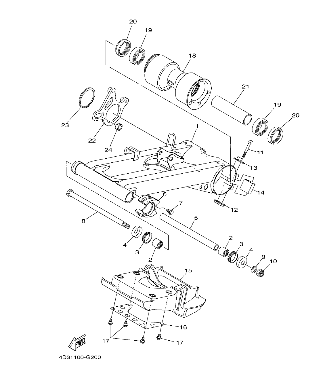 Fig. 20 – REAR ARM diagram
