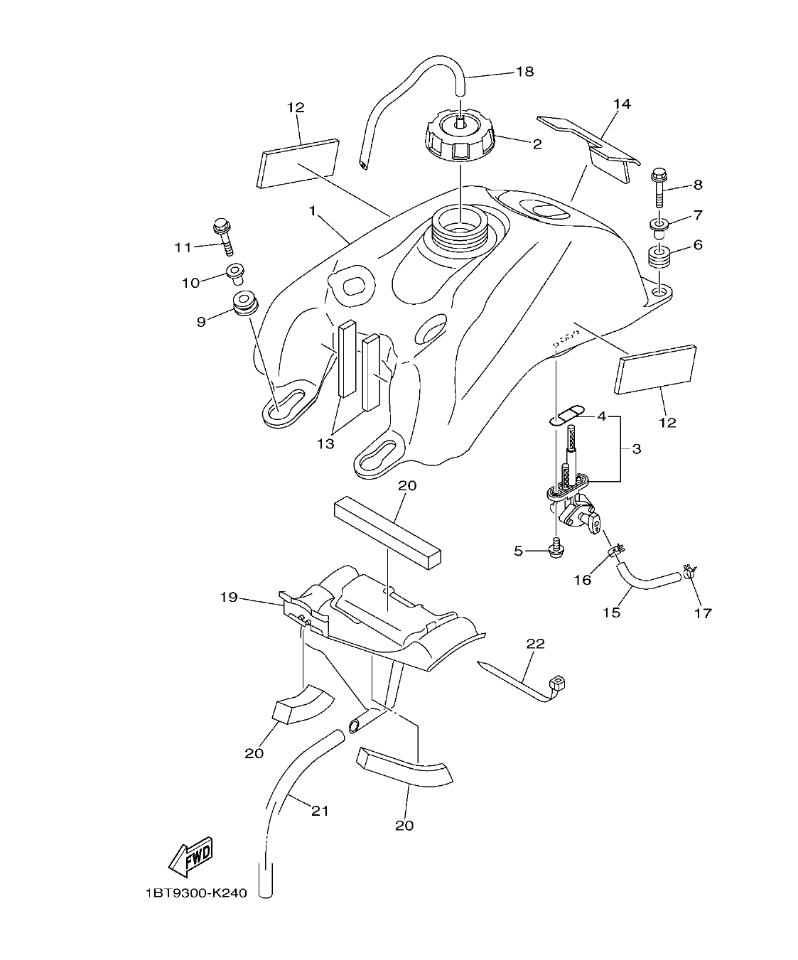 Fig. 24 – FUEL TANK diagram