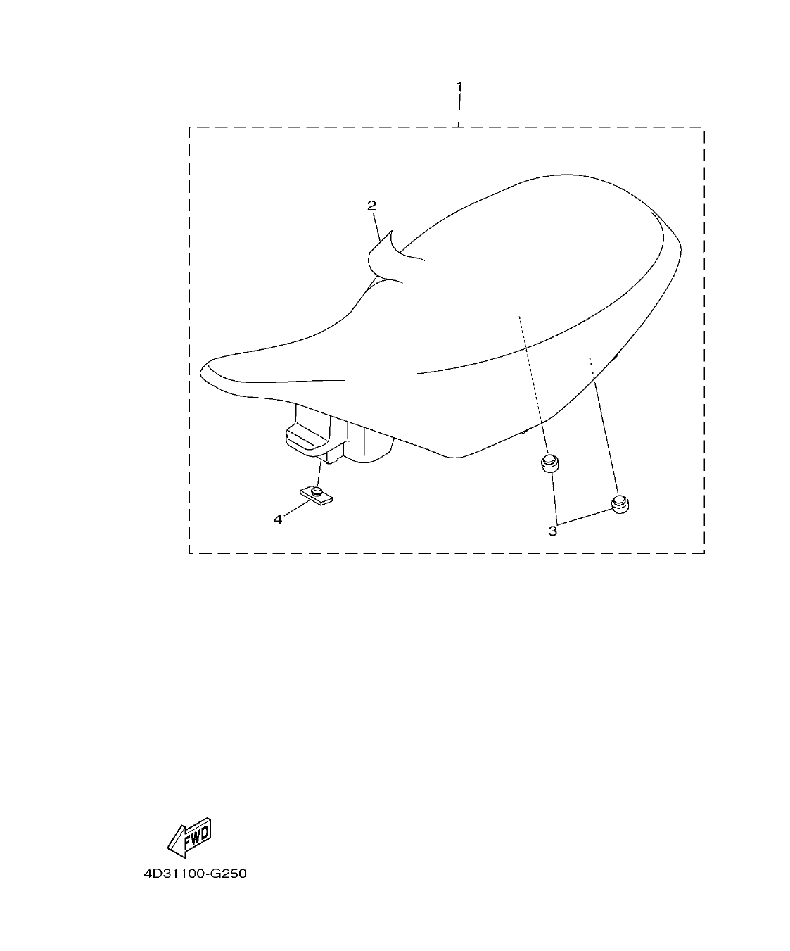 YFM25RD – section 25 SEAT parts diagram
