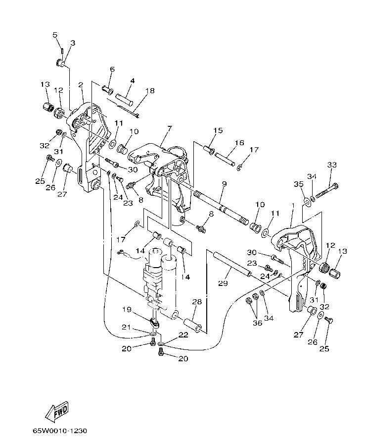 40XWT – section 18 BRACKET 2 parts diagram
