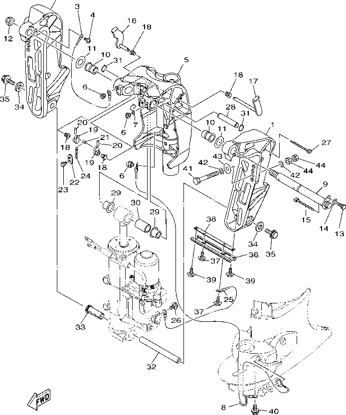 F115B’15 – section 26 BRACKET 1 parts diagram
