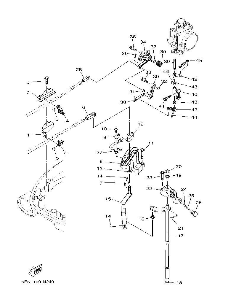 F115B’15 – section 25 CONTROL parts diagram