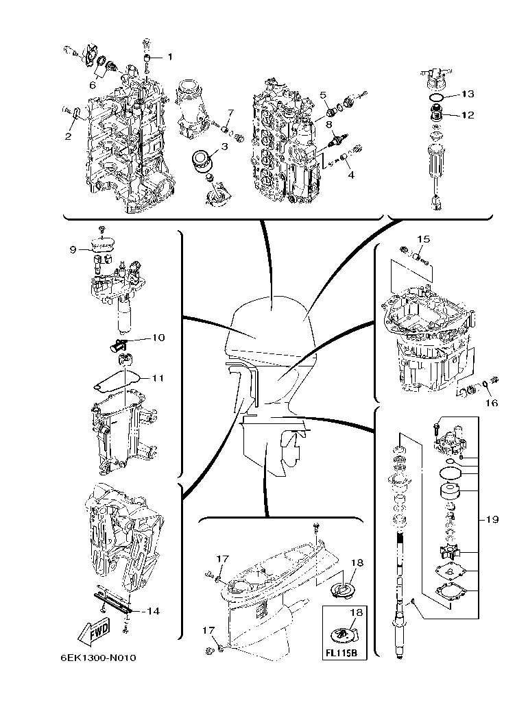 F115B’15 – section 1 SCHEDULED SERVICE PARTS parts diagram