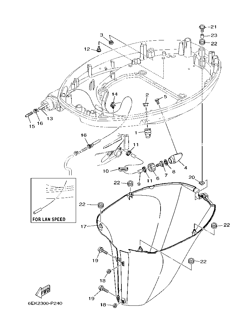 Fig. 24 – BOTTOM COWLING 2 diagram