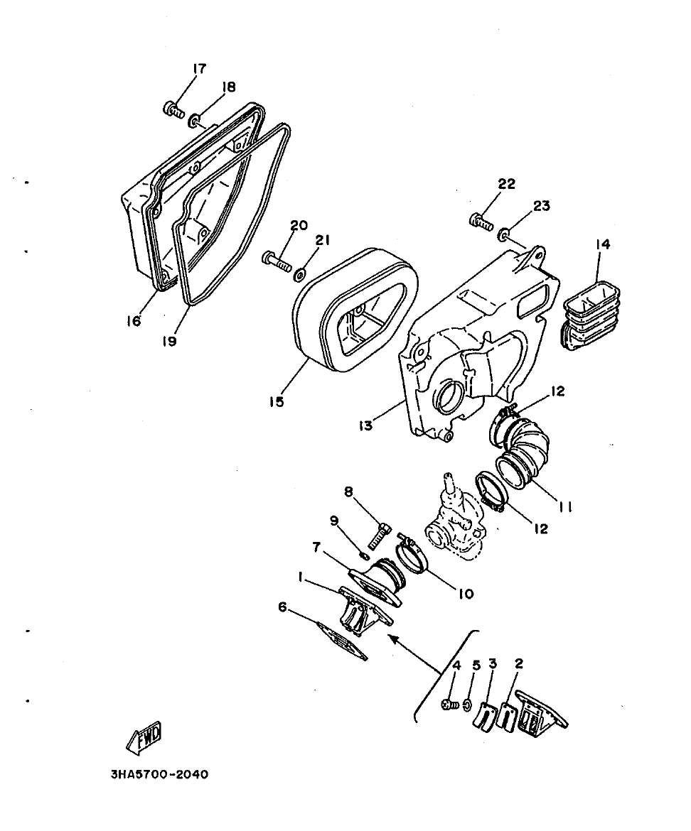 AG100 – section 4 INTAKE parts diagram