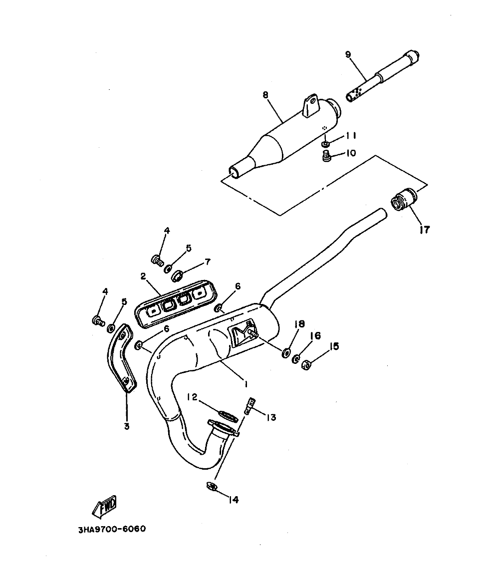 AG100 – section 6 EXHAUST parts diagram