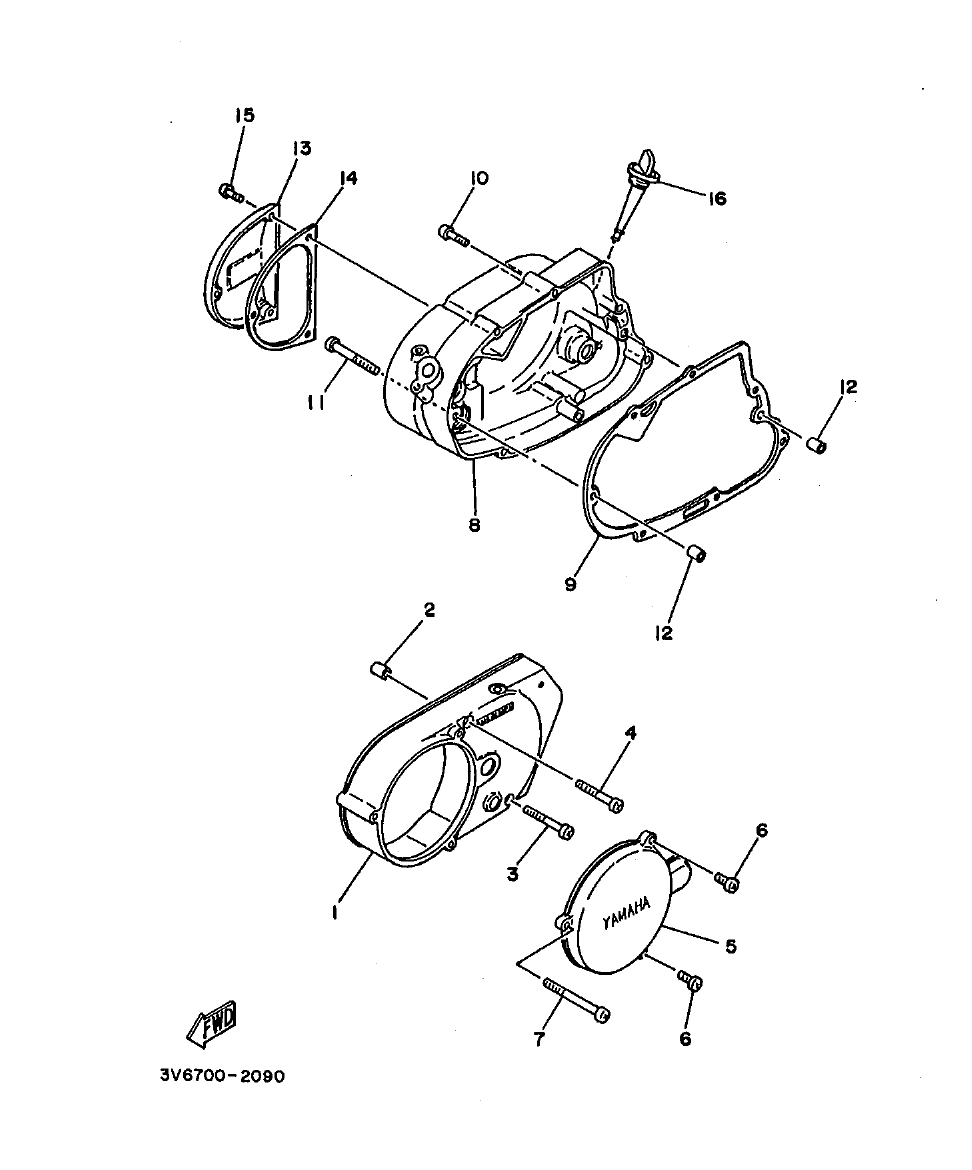 AG100 – section 8 CRANKCASE COVER 1 parts diagram