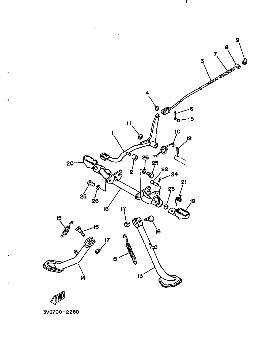 AG100 – section 27 STAND. FOOTREST parts diagram