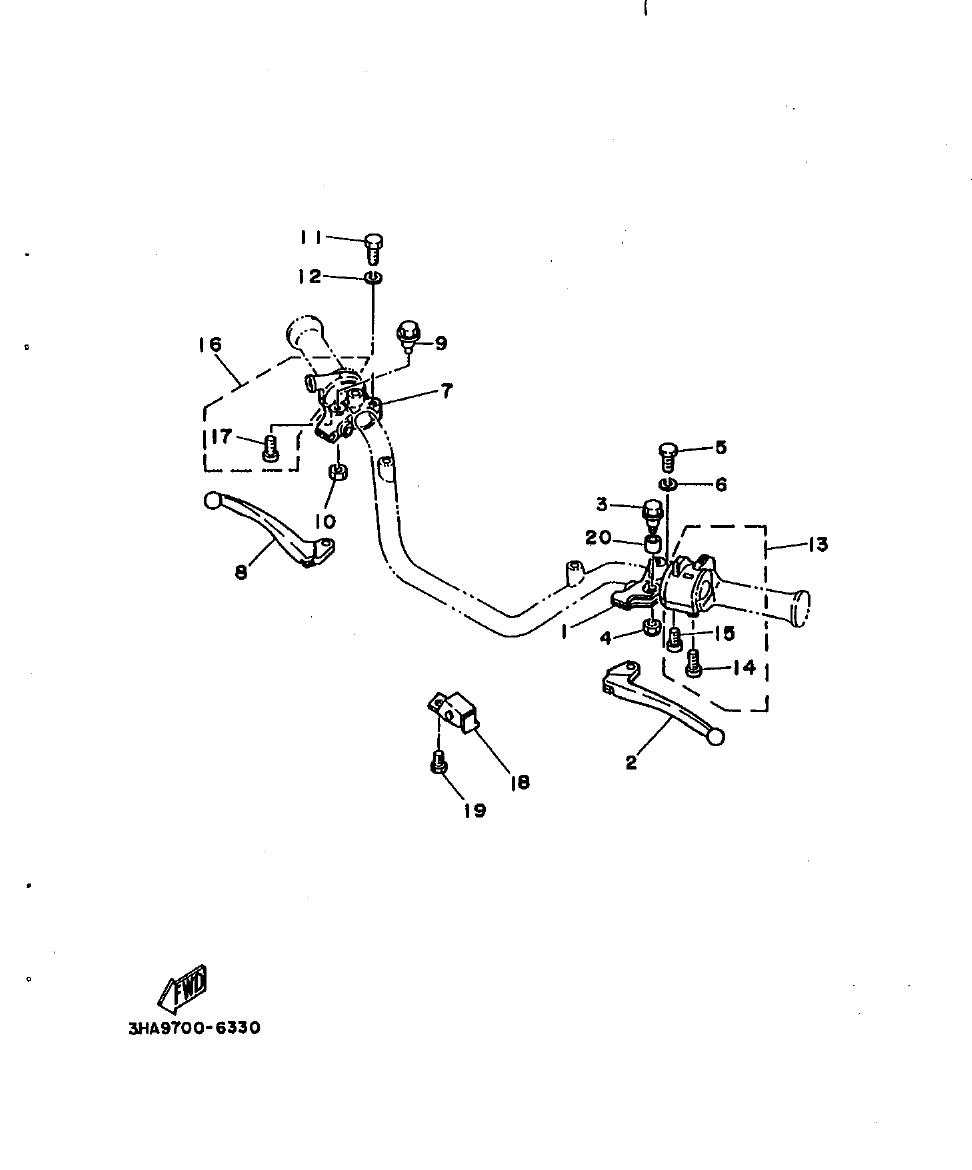AG100 – section 33 HANDLE SWITCH. LEVER parts diagram