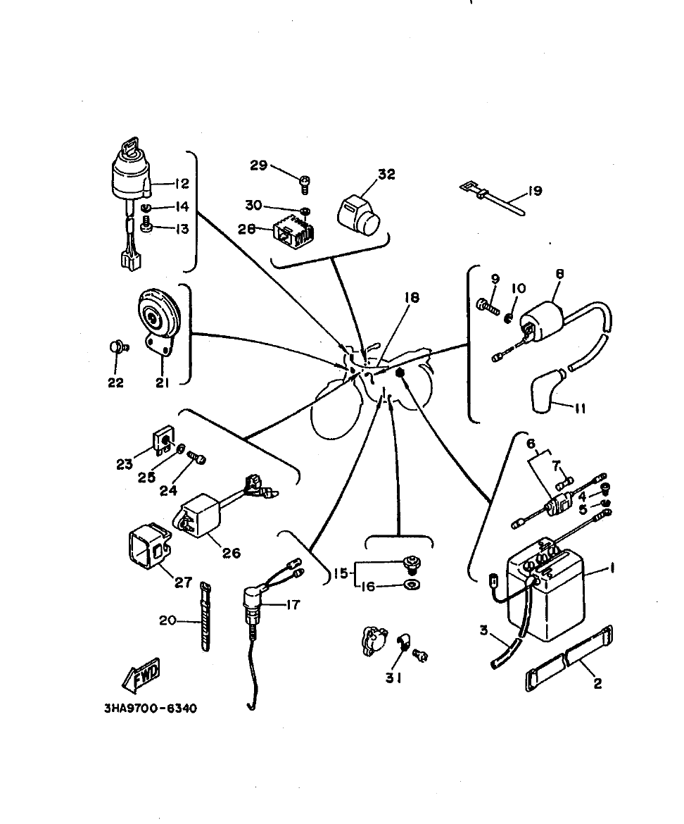 AG100 – section 34 ELECTRICAL 1 parts diagram