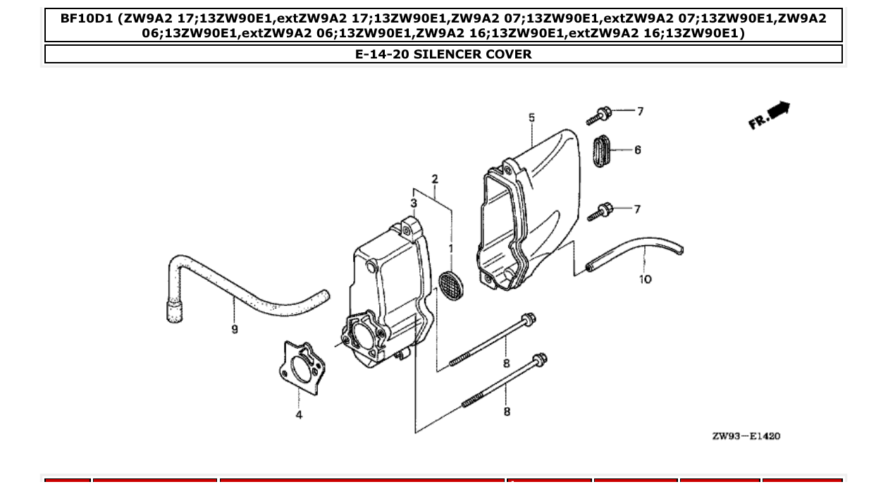 Fig. E-14-20 – SILENCER COVER diagram