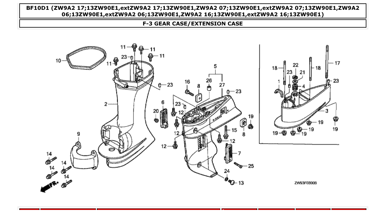 Fig. F-3 – GEAR CASE/EXTENSION CASE diagram
