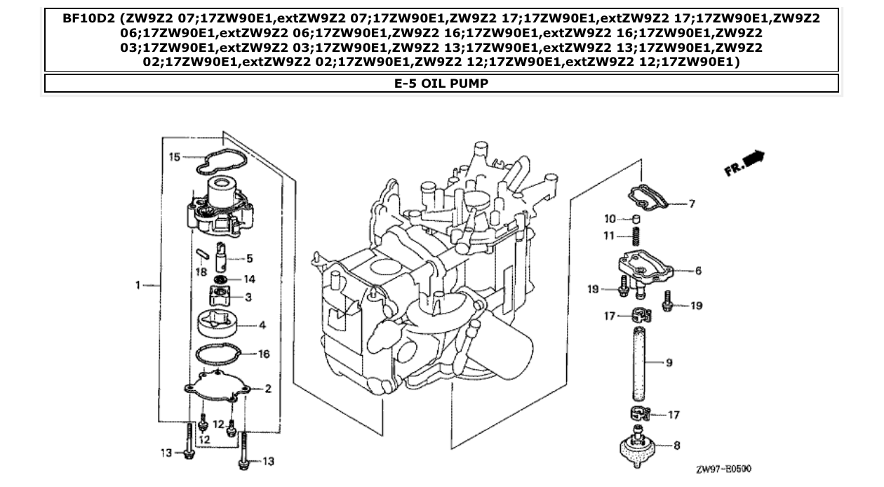 Fig. E-5 – OIL PUMP diagram