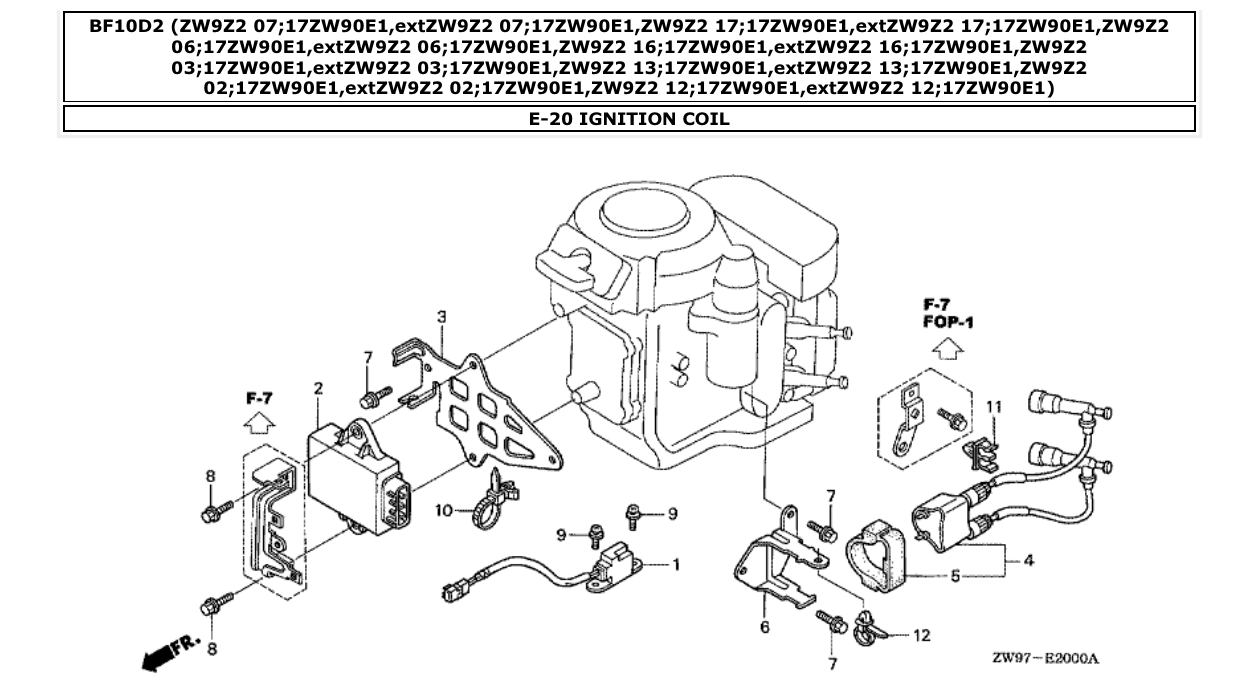 Fig. E-20 – IGNITION COIL diagram