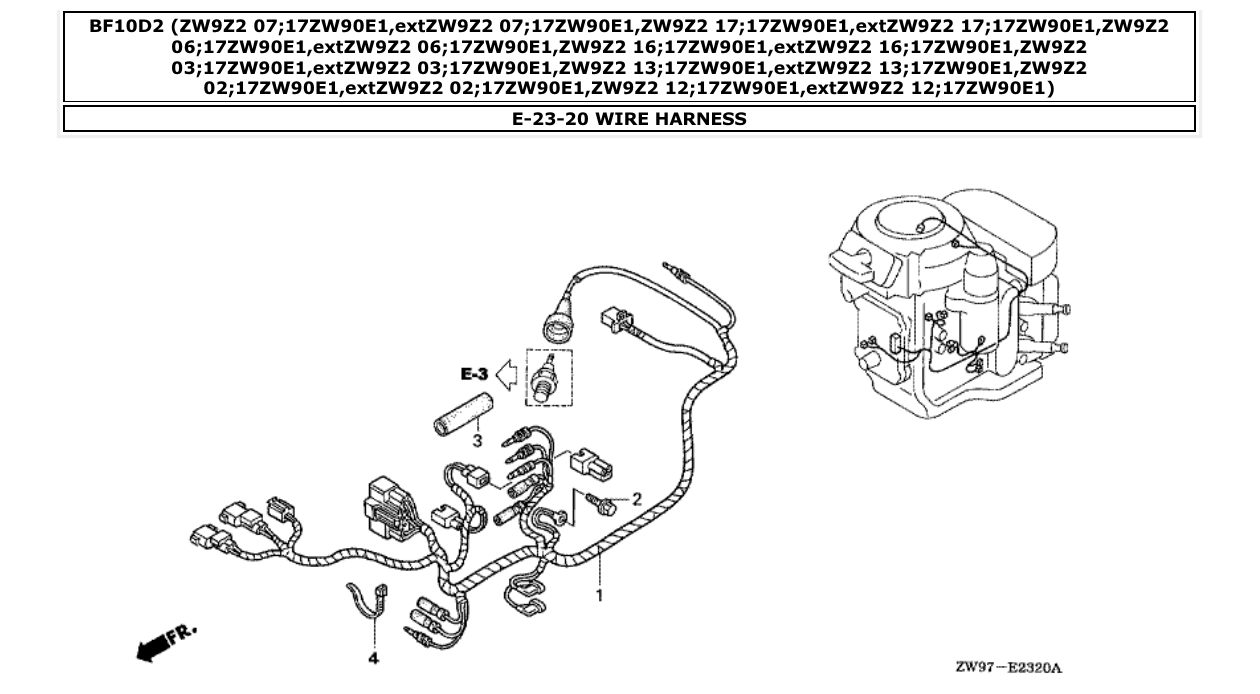 Fig. E-23-20 – WIRE HARNESS diagram