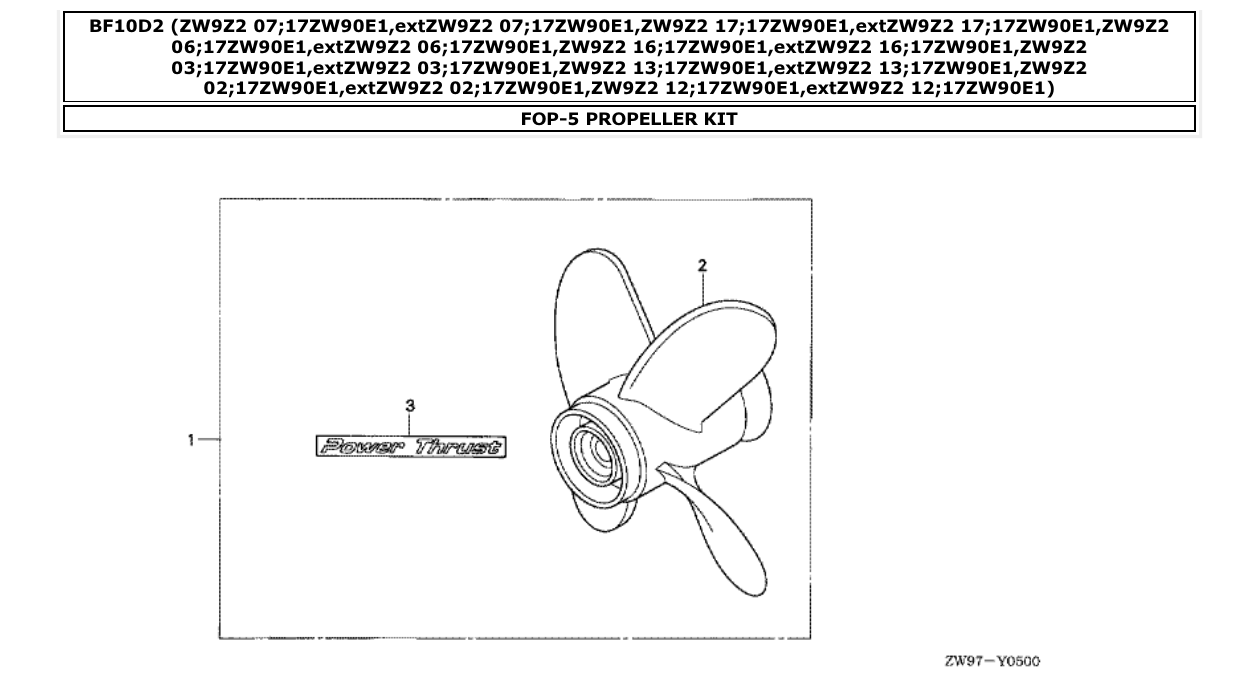Fig. FOP-5 – PROPELLER KIT diagram