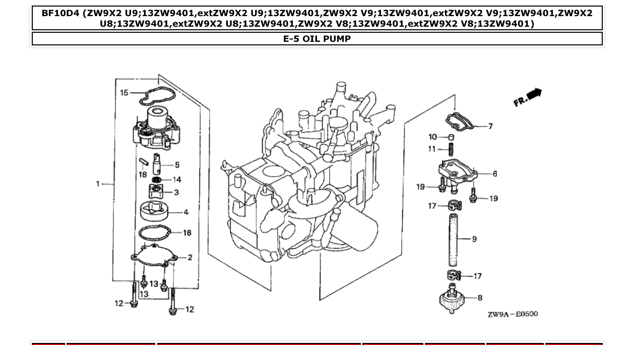 Fig. E-5 – OIL PUMP diagram