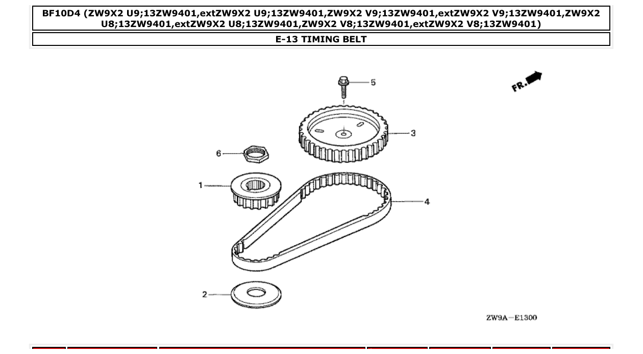 Fig. E-13 – TIMING BELT diagram