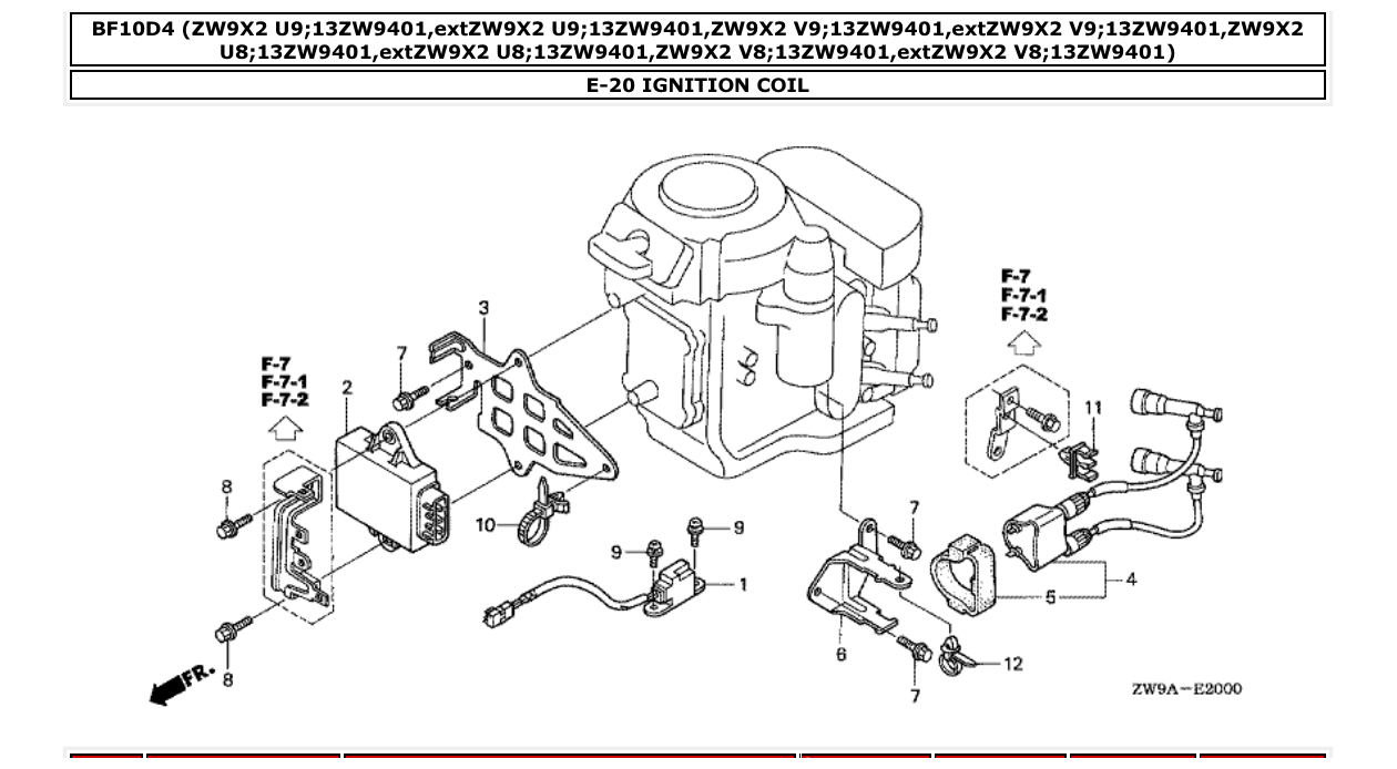 Fig. E-20 – IGNITION COIL diagram