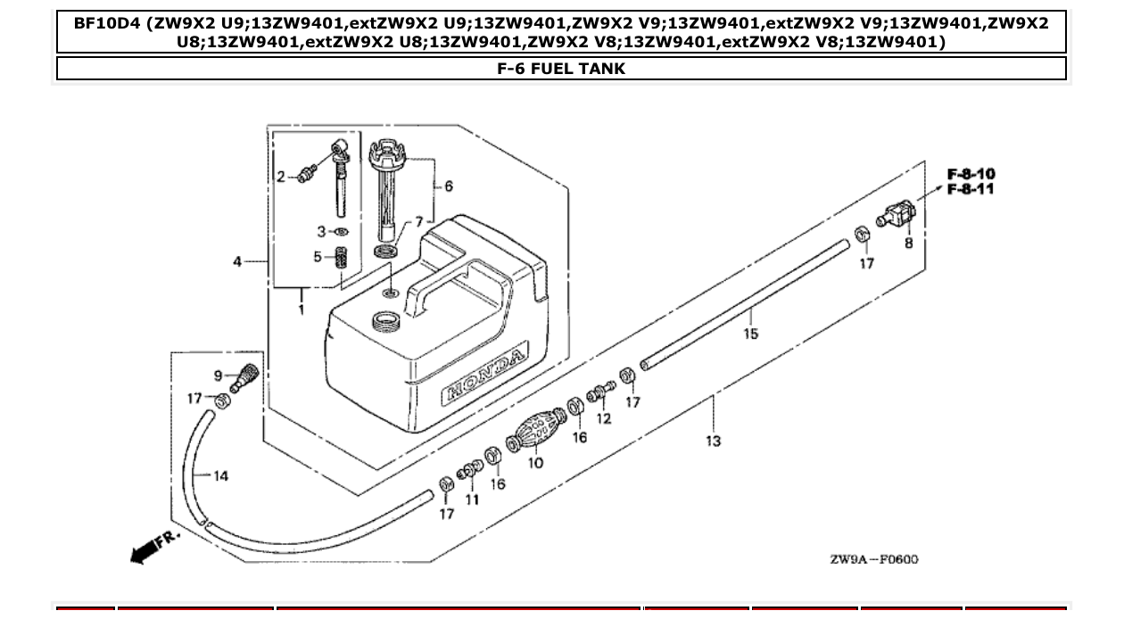 Fig. F-6 – FUEL TANK diagram