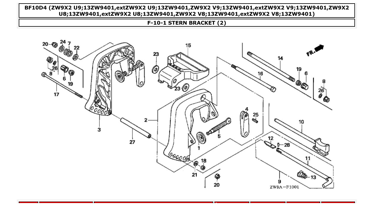 Fig. F-10-1 – STERN BRACKET (2) diagram