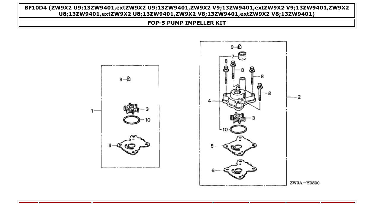 Fig. FOP-5 – PUMP IMPELLER KIT diagram