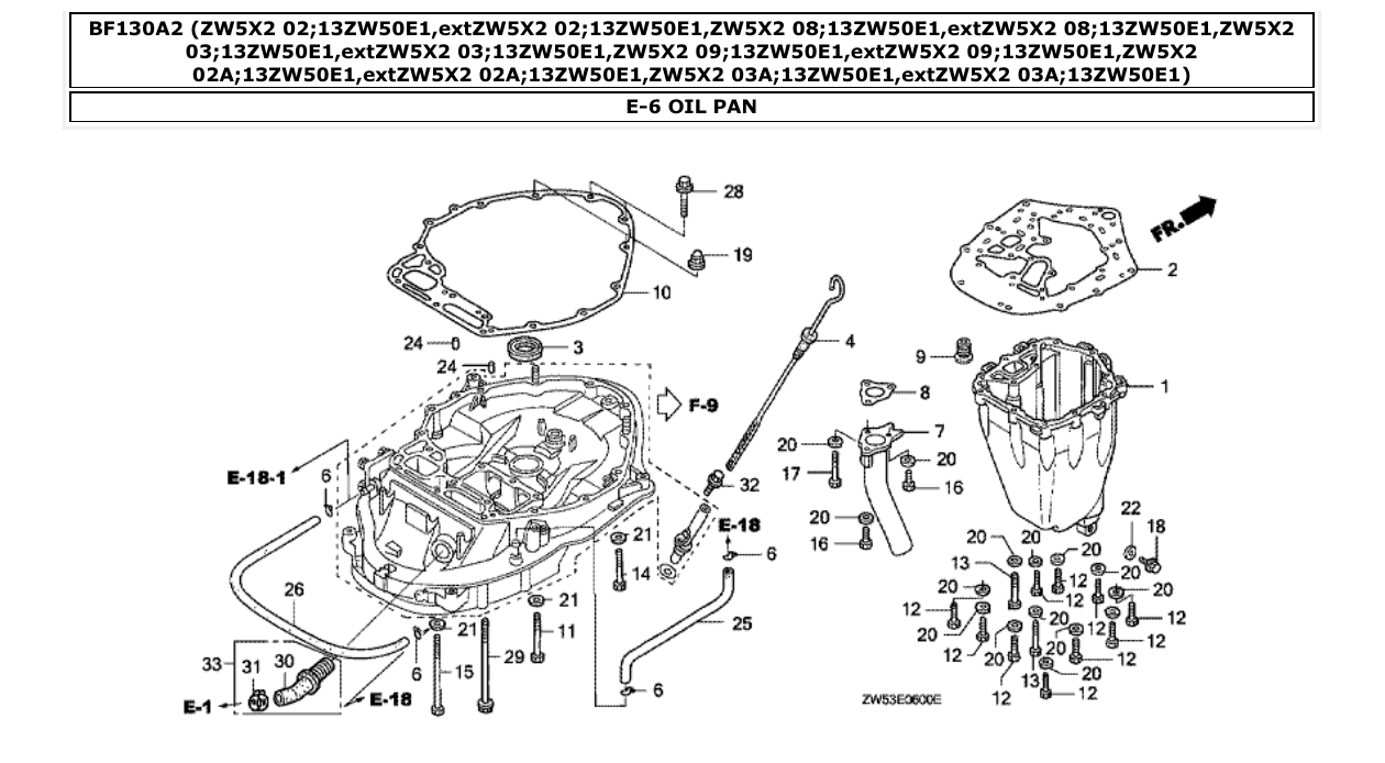 Fig. E-6 – OIL PAN diagram