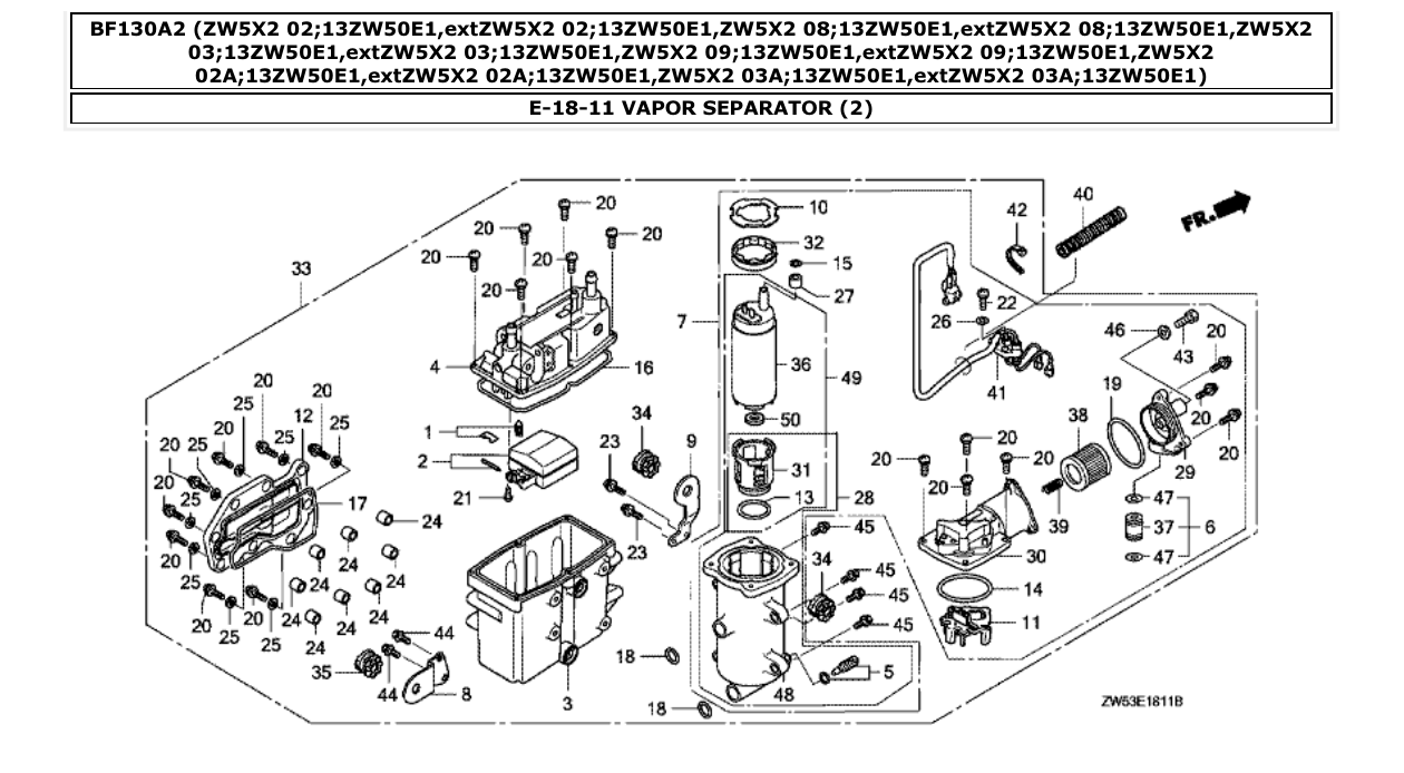 Fig. E-18-11 – VAPOR SEPARATOR (2) diagram