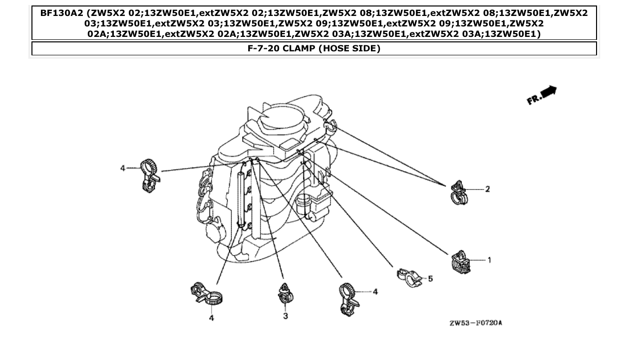 Fig. F-7-20 – CLAMP (HOSE SIDE) diagram