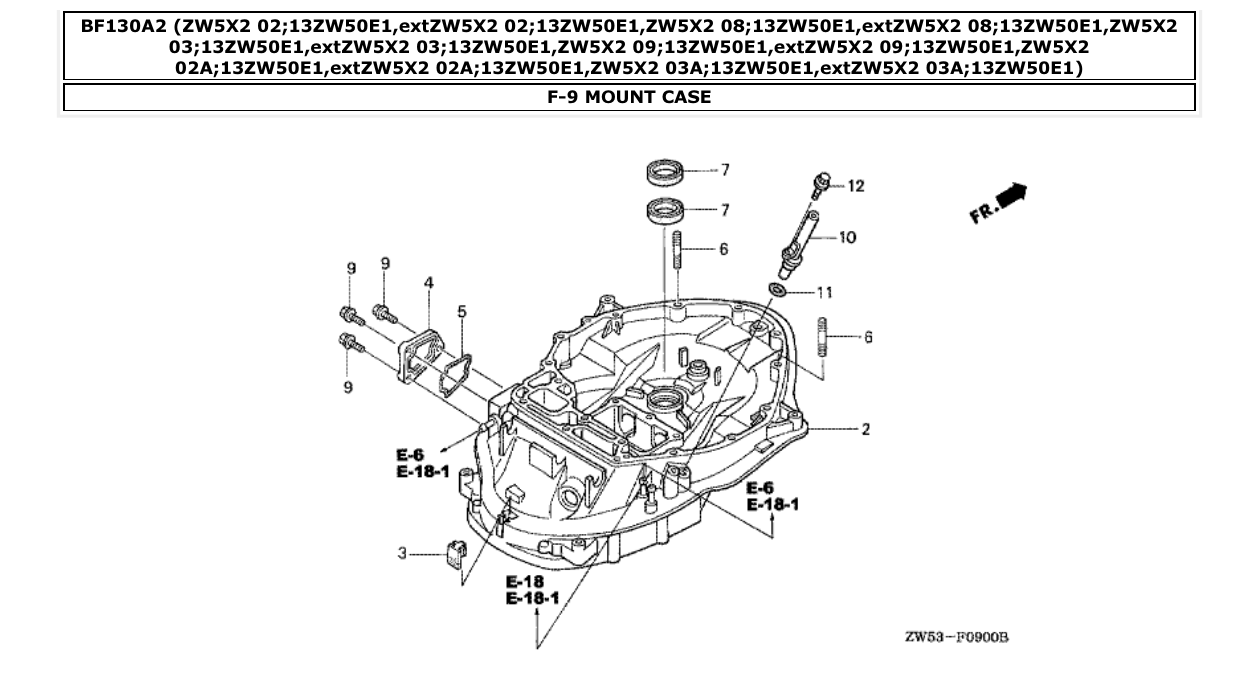 Fig. F-9 – MOUNT CASE diagram