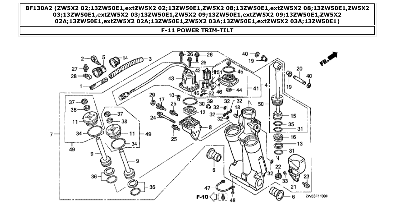 Fig. F-11 – POWER TRIM-TILT diagram