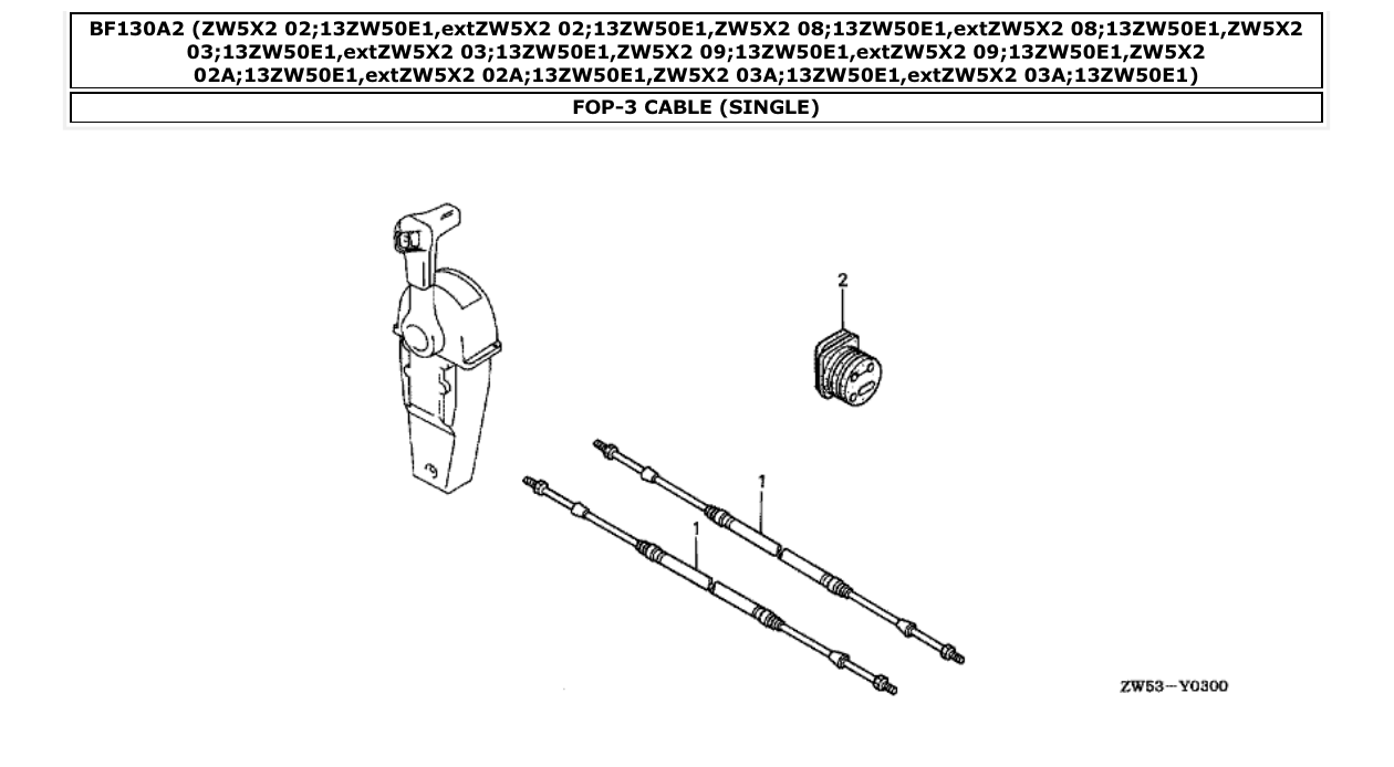 Fig. FOP-3 – CABLE (SINGLE) diagram