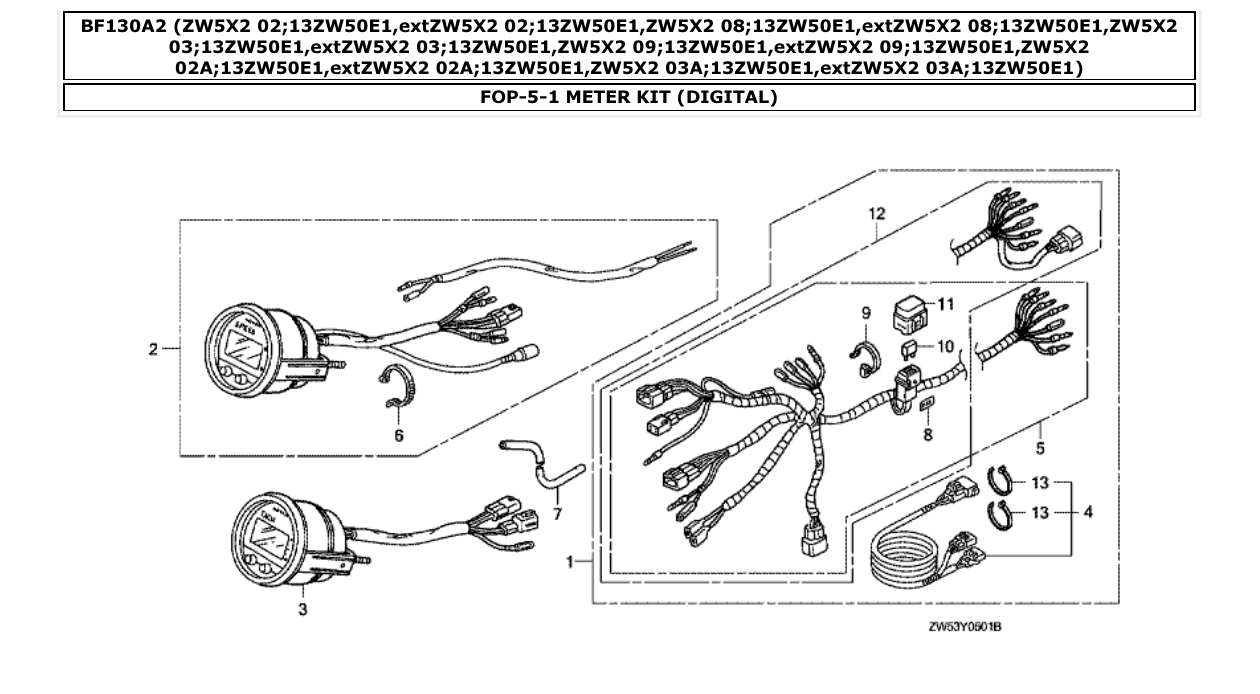 Fig. FOP-5-1 – METER KIT (DIGITAL) diagram