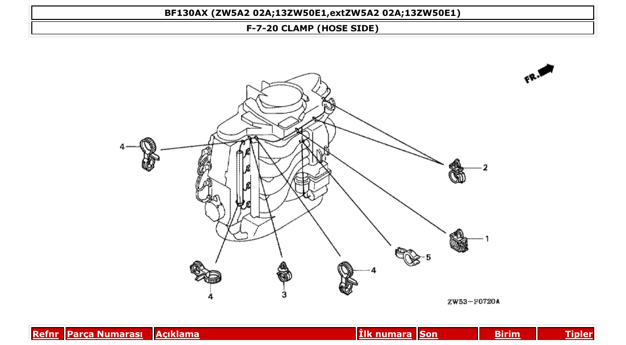 Fig. F-7-20 – CLAMP (HOSE SIDE) diagram