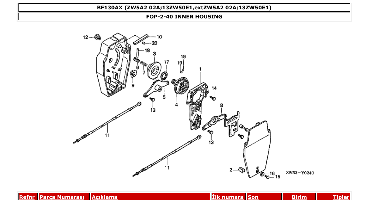 Fig. FOP-2-40 – INNER HOUSING diagram