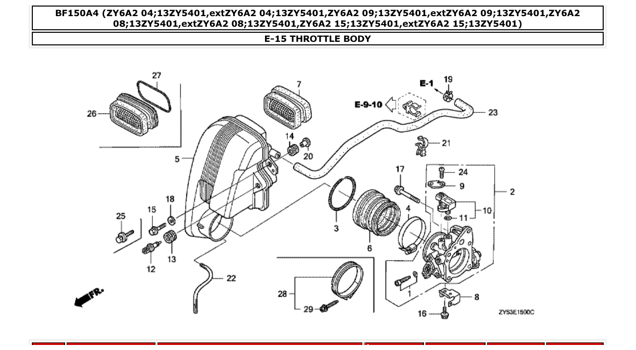 Fig. E-15 – THROTTLE BODY diagram