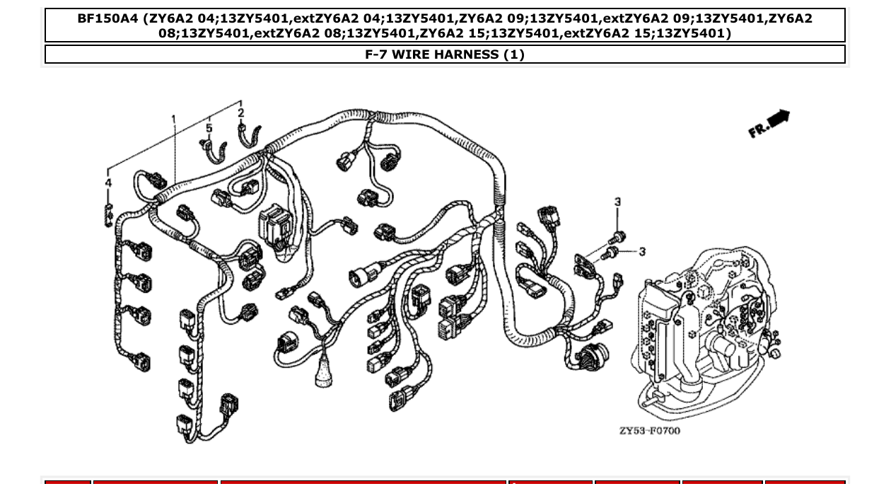 Fig. F-7 – WIRE HARNESS (1) diagram