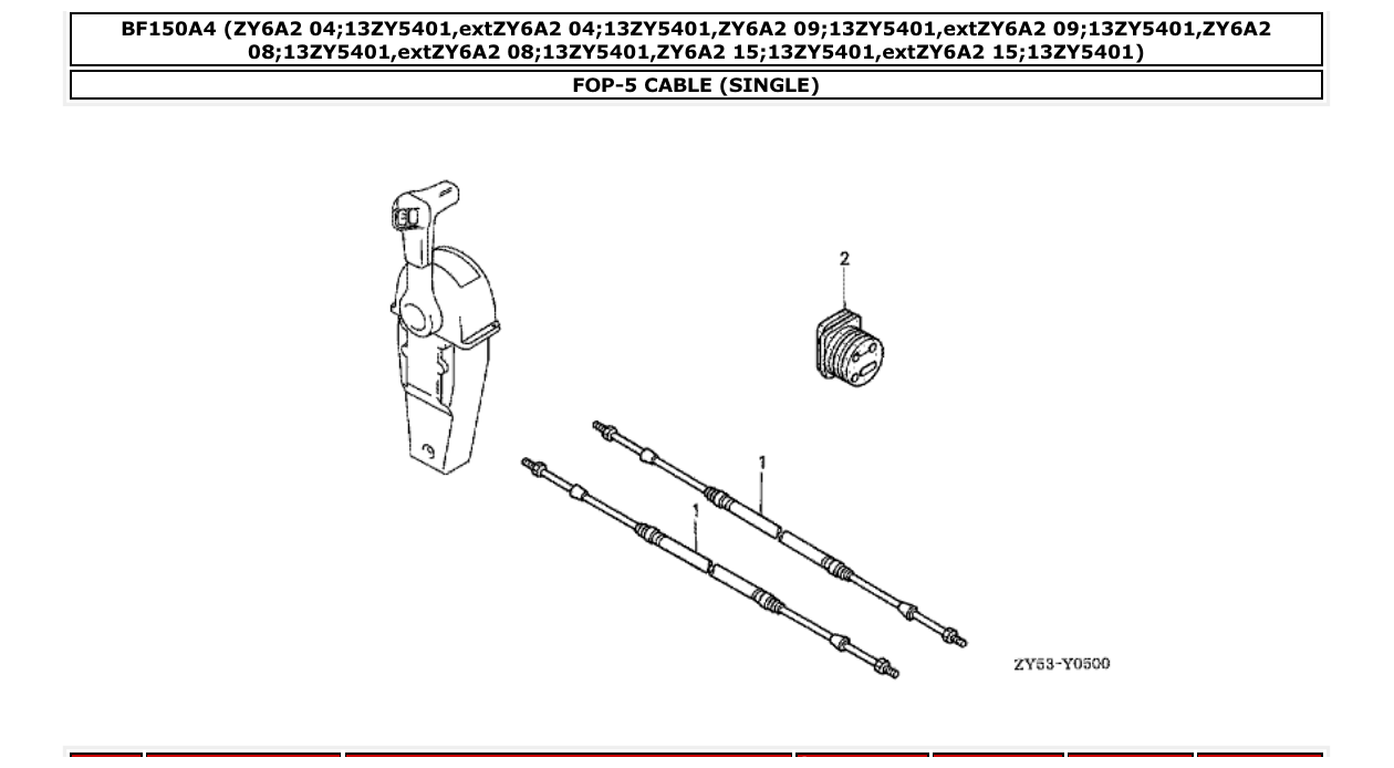 bf150a4 – section FOP-5 CABLE (SINGLE) parts diagram