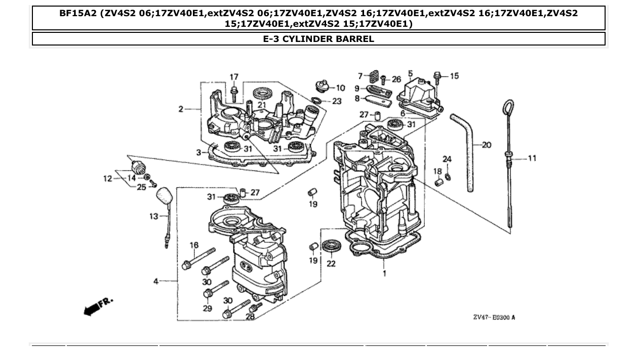Fig. E-3 – CYLINDER BARREL diagram