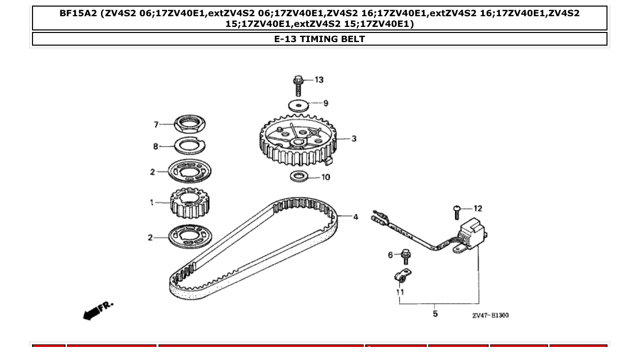 Fig. E-13 – TIMING BELT diagram