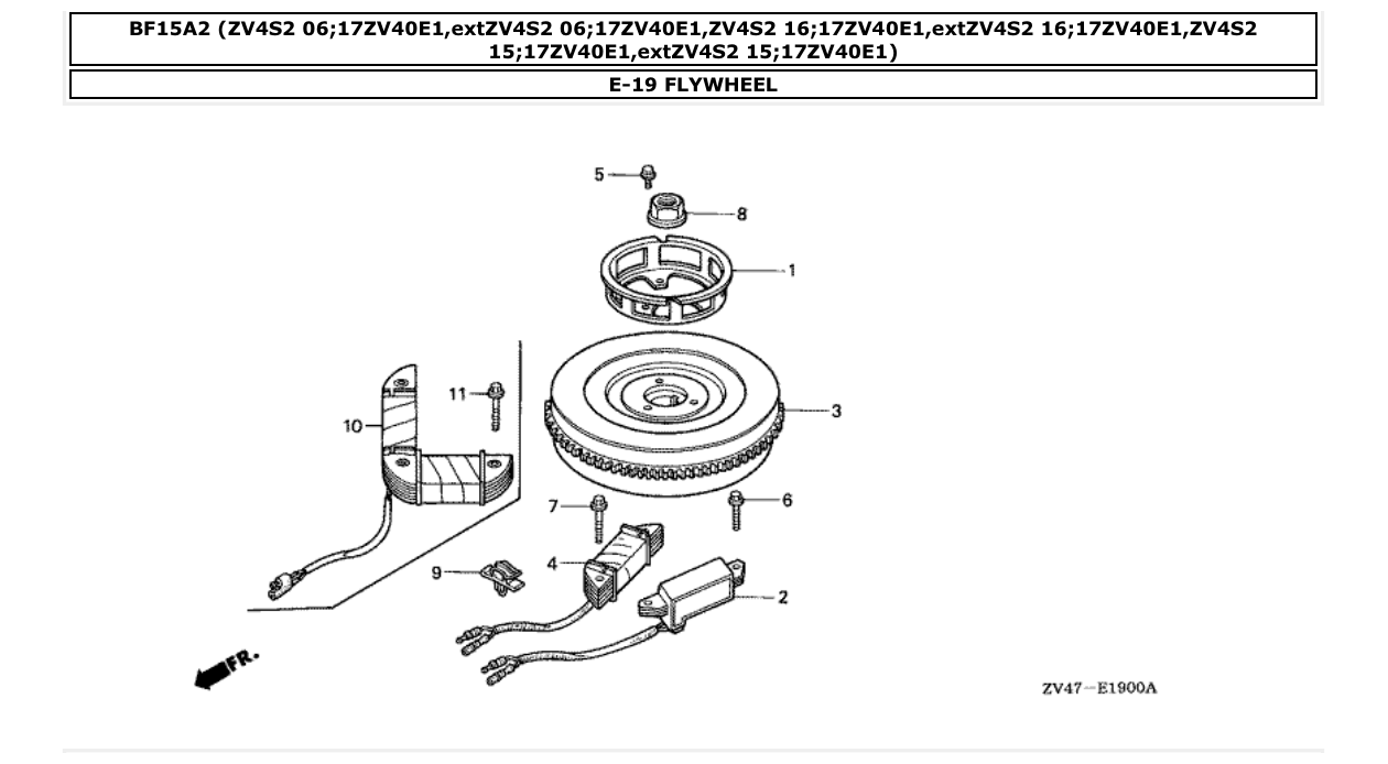Fig. E-19 – FLYWHEEL diagram