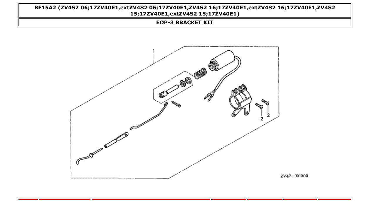 bf15a2 – section EOP-3 BRACKET KIT parts diagram